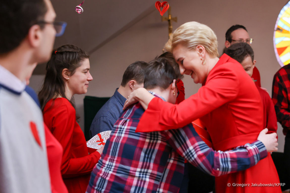 Agata Duda na zabawie walentynkowej