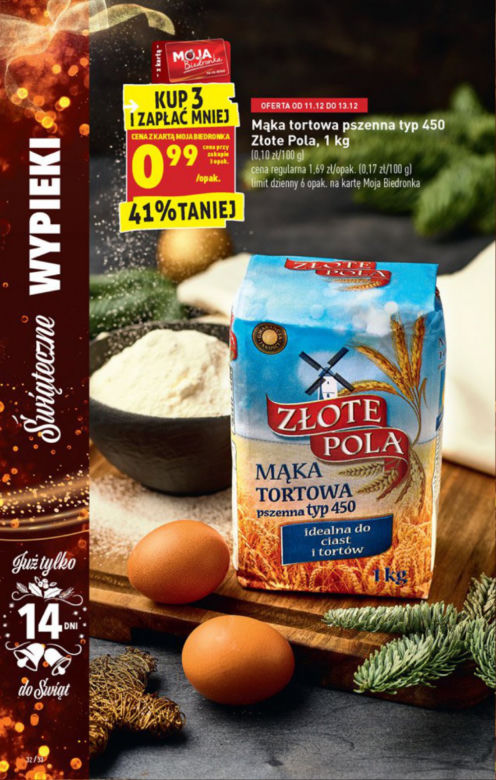 Promocje w Biedronce. Wielkie rabaty. Mąka za 1 zł, pstrąg za 2 zł, majonez za darmo!
