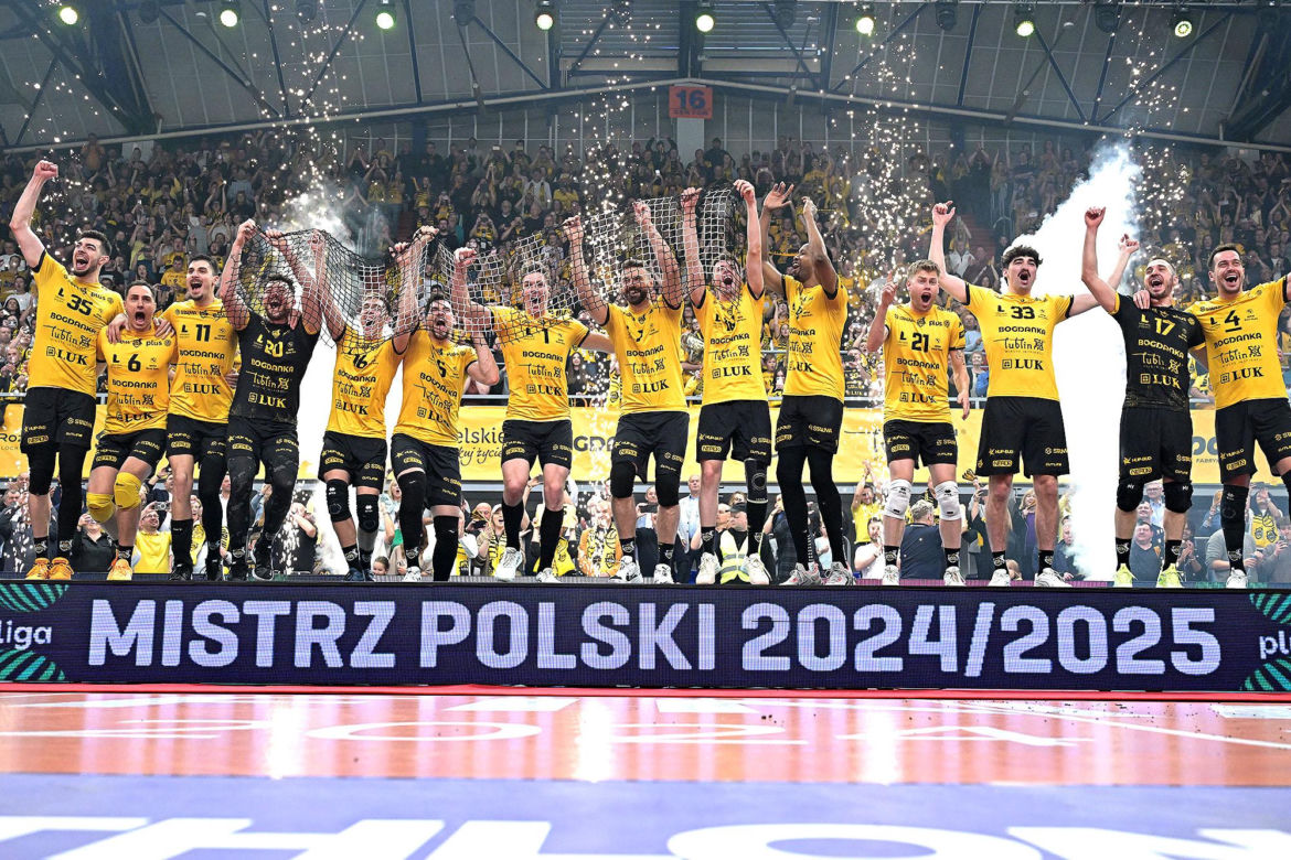 Siatkówka, siatkarze, podium, Bogdanka Lublin
