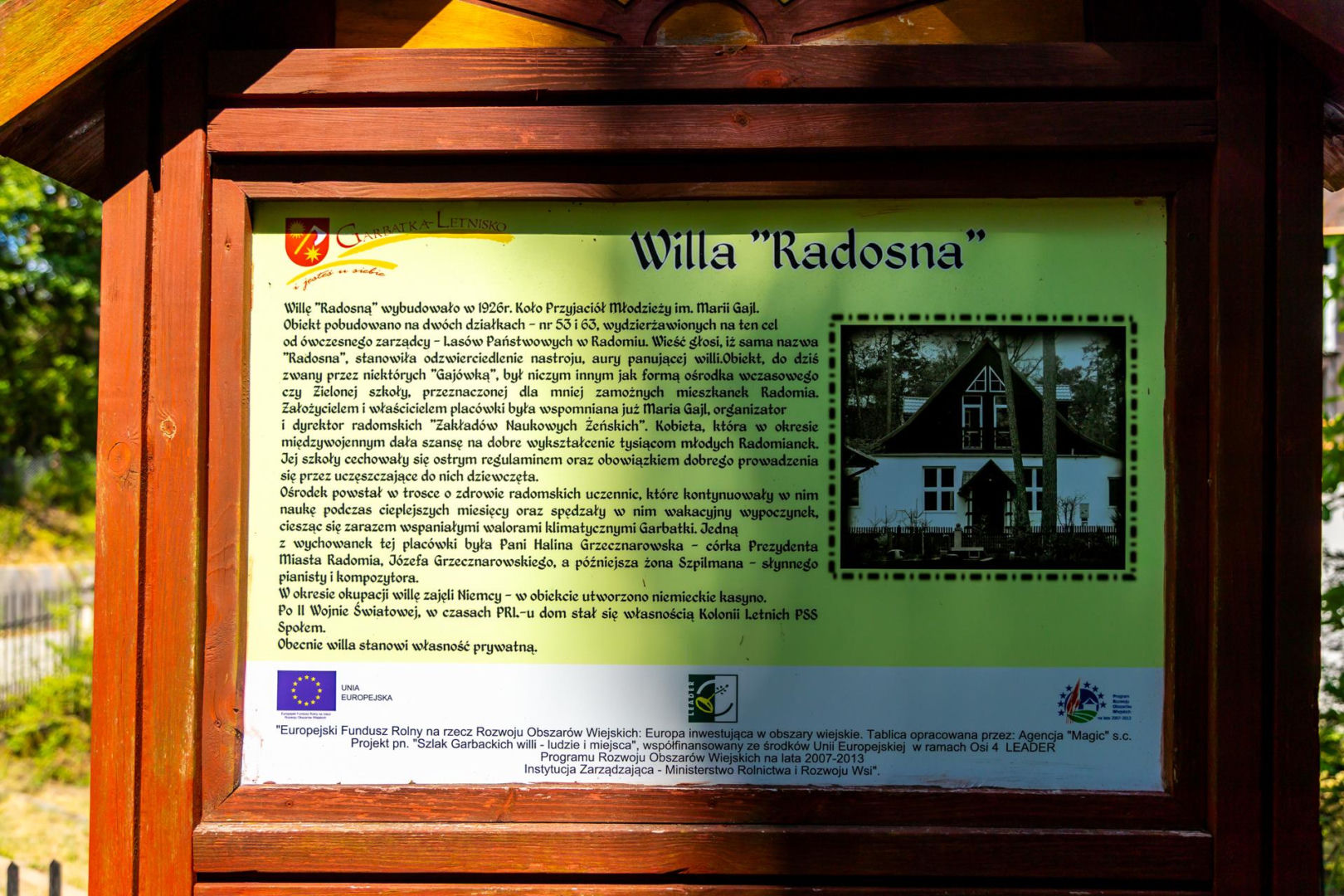 Szlak zabytkowych willi w Garbatce-Letnisku