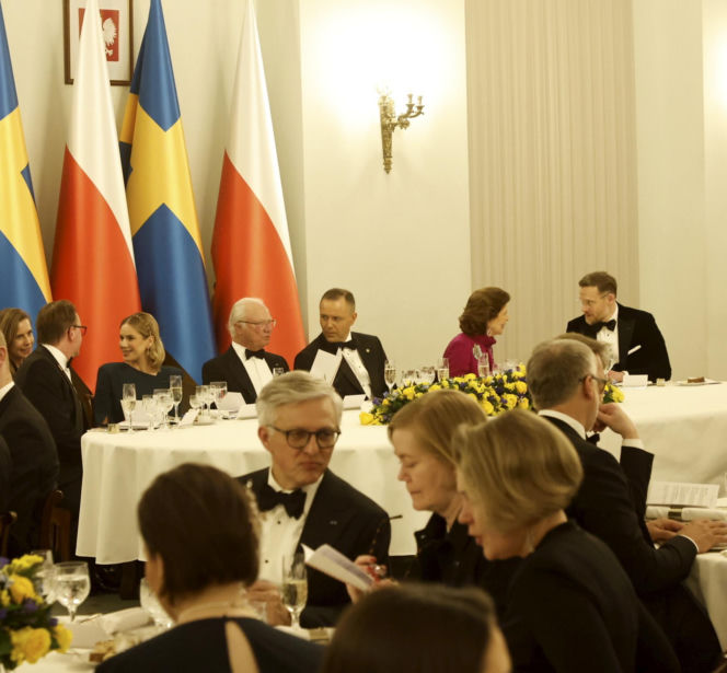 Obiad na cześć szwedzkiej pary królewskiej