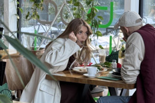 Edyta Folwarska i Maciej Pela w restauracji