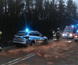 Poważne zderzenie czołowe na drodze krajowej K55