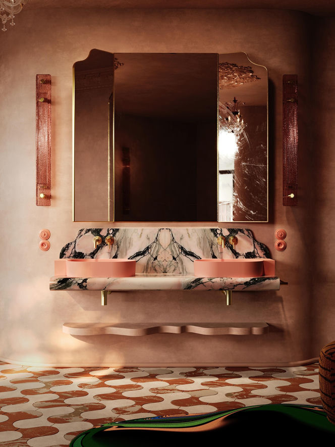 Różowa łazienka od Omnires