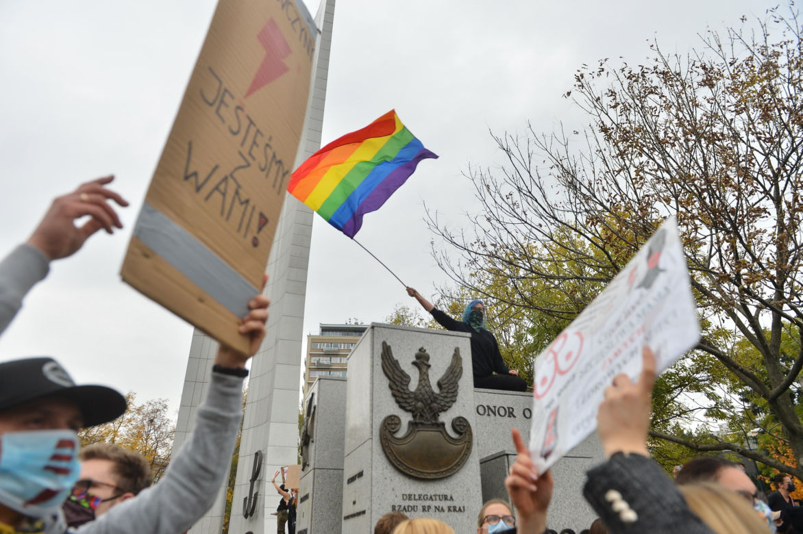 Warszawa. Protesty pod sejmem