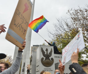 Warszawa. Protesty pod sejmem