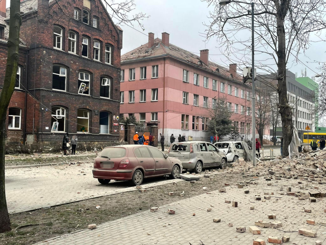 Wybuch gazu w kamienicy w Katowicach. Budynek całkowicie się zawalił 