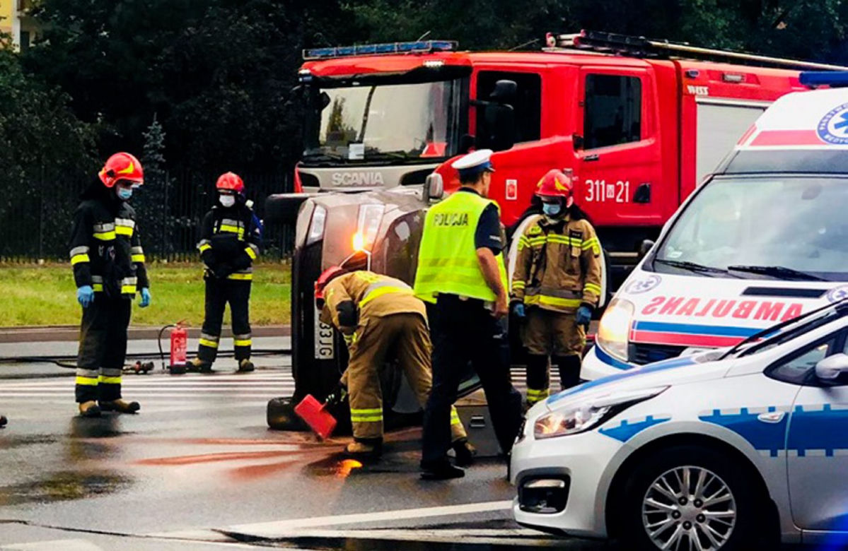 Groźny wypadek na bielanach 