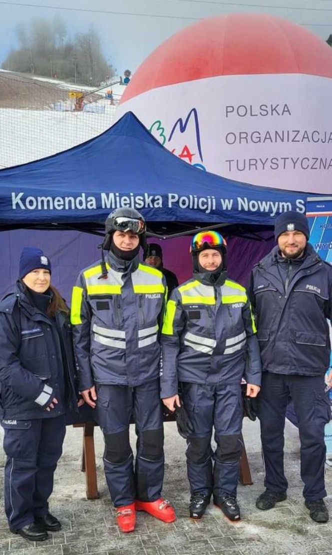 Policja na nartach pilnuje porządku w ośrodku PKL Jaworzyna Krynicka