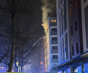 Pożar mieszkania przy ul. Grzegórzeckiej w Krakowie