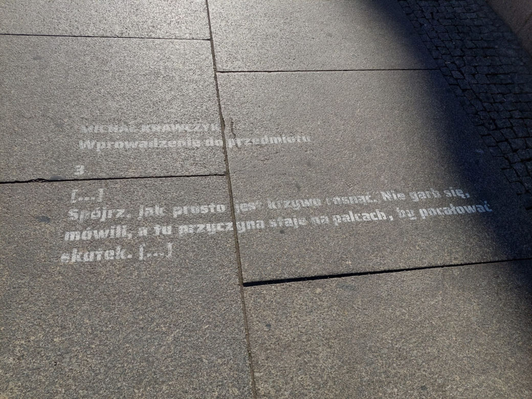 Na chodnikach Wrocławia pojawiły się nietypowe cytaty. O co w tym chodzi? [FOTO]