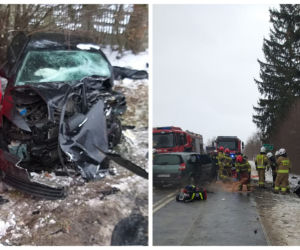 Kupin. Śmiertelny wypadek na DW 513. Jedna osoba NIE ŻYJE, pięć zostało rannych [ZDJĘCIA]