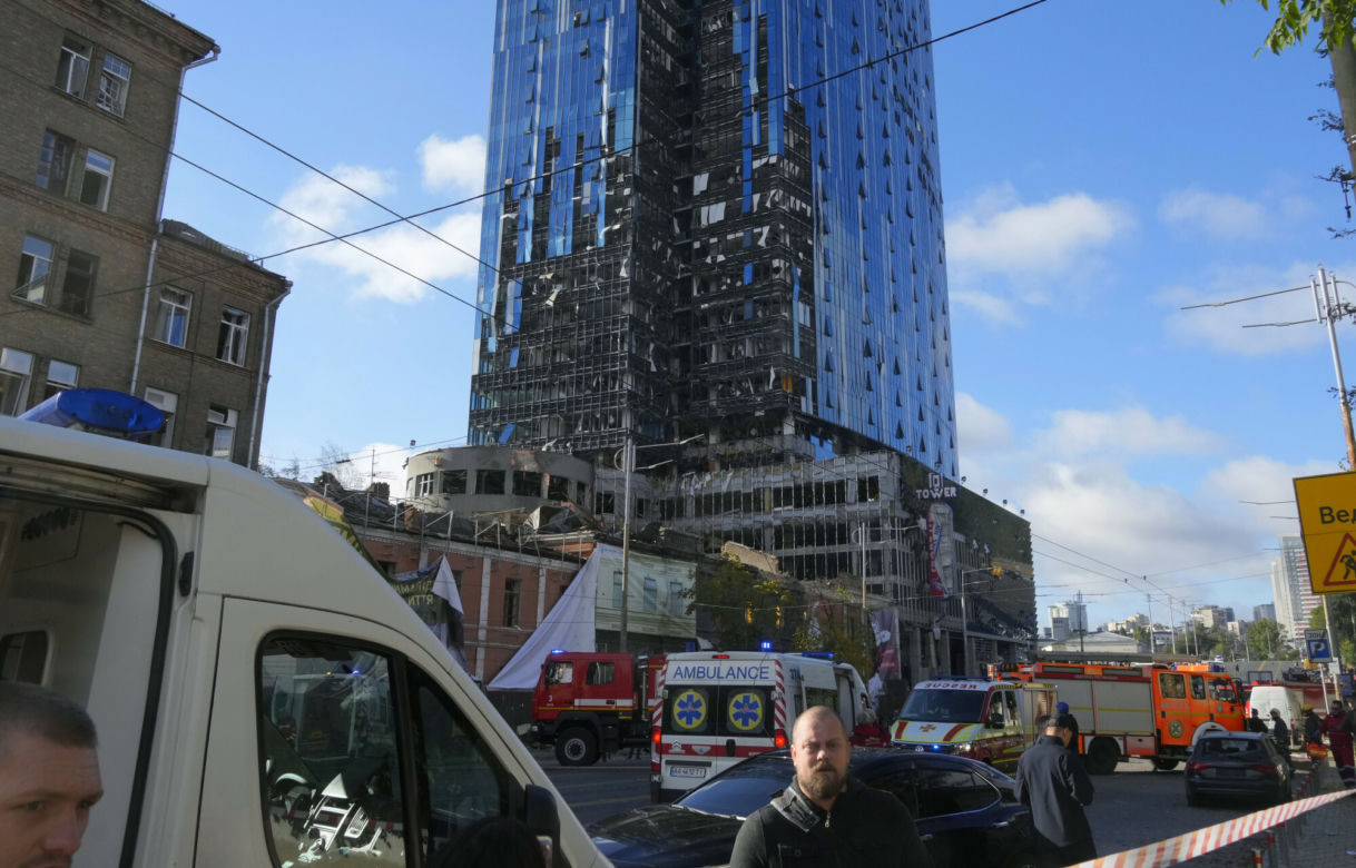 Skutki rosyjskiego ostrzału z 10.10.2022