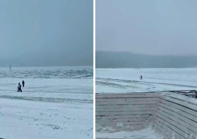 Takie aktywności mogą skończyć się tragedią. Lód nie zawsze jest wystarczająco gruby i stabilny