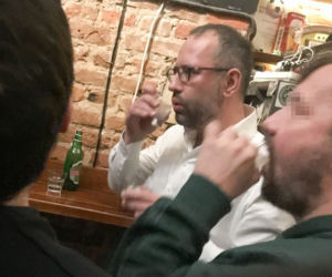 Zbigniew Boniek w knajpie
