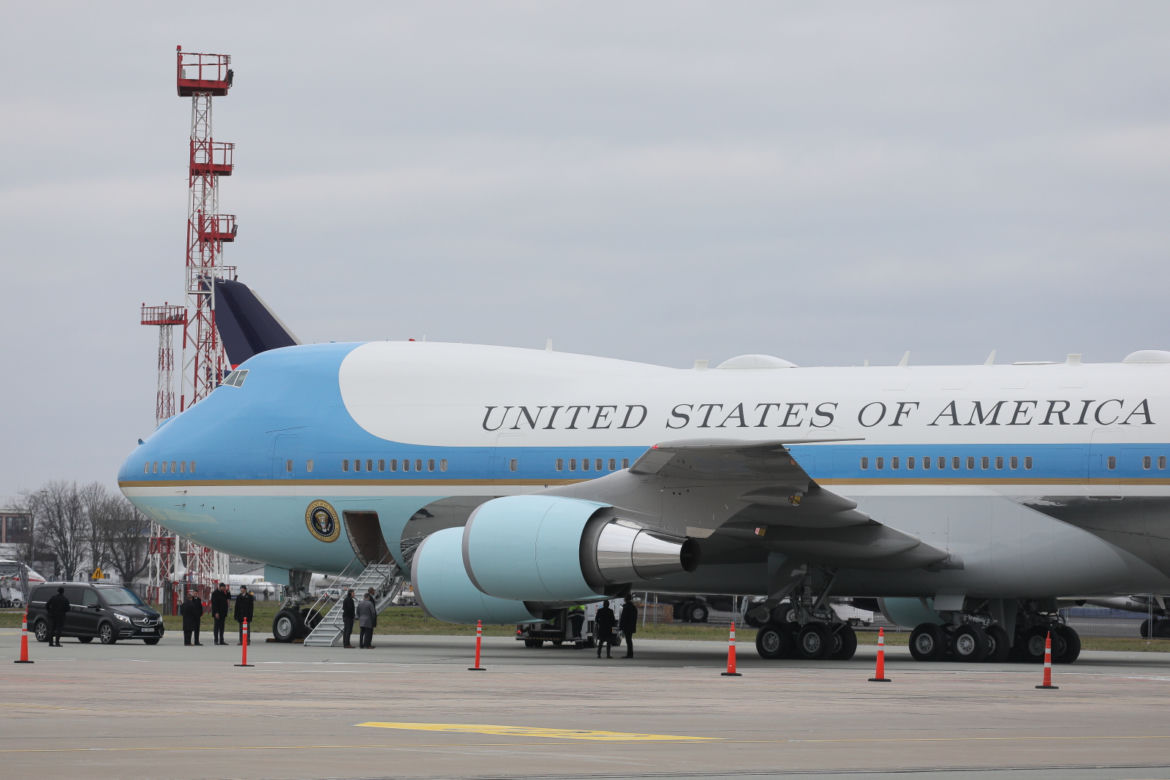 Samolot Air Force One na Lotnisku Chopina