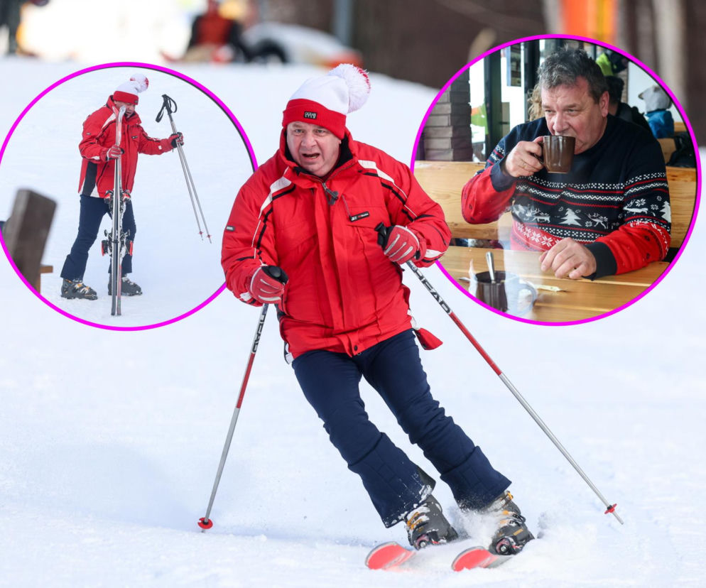 Michał Wójcik z PiS szaleje na nartach