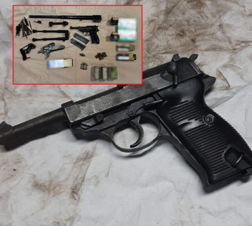 44-latek zgromadził nielegalny arsenał. Policja zabezpieczyła Walthera P-38