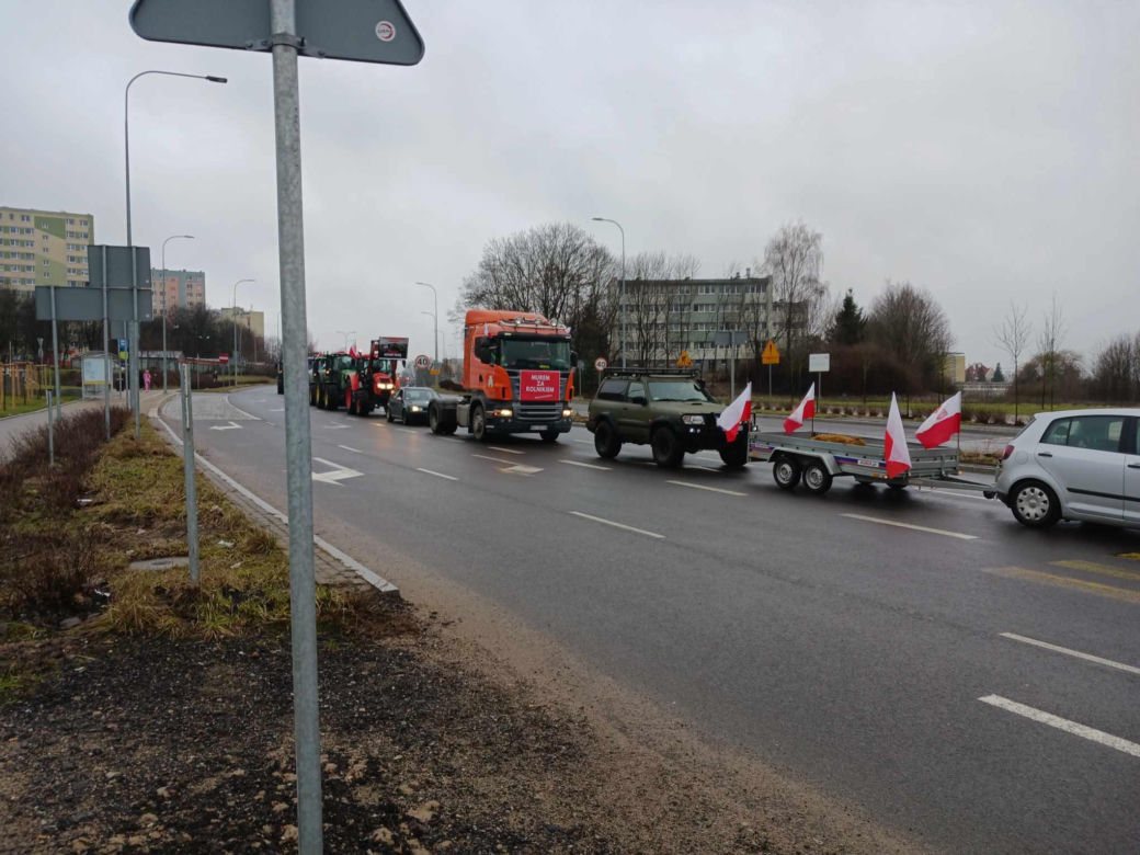 Protest rolników w Olsztynie 20 lutego