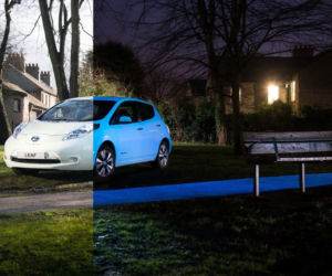  świecący Nissan Leaf