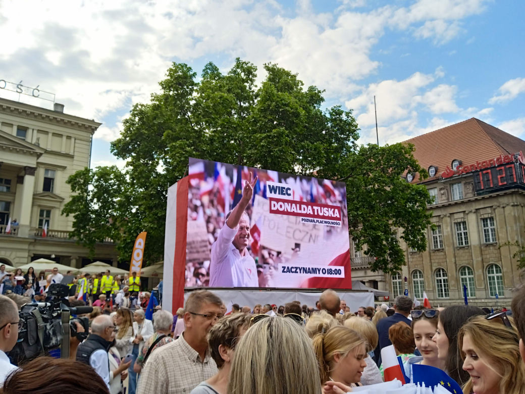 Wiec Donalda Tuska w Poznaniu
