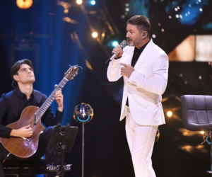 Kacper Dworniczak podczas występu z Andrzejem Piasecznym