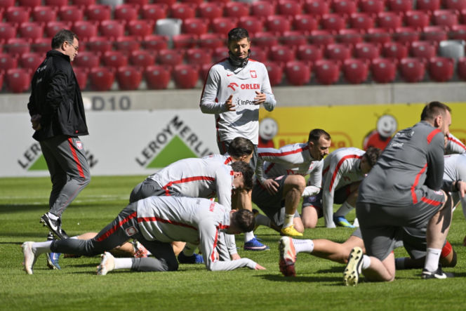 Trening reprezentacji Polski przed meczem ze Szwecją