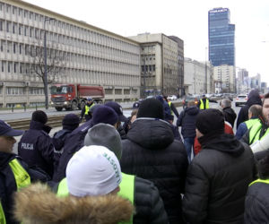 Protest taksówkarzy w Warszawie