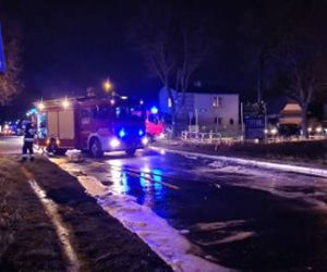 Wypadek w Kopciowicach. Bus stanął w płomieniach! W środku byli pasażerowie