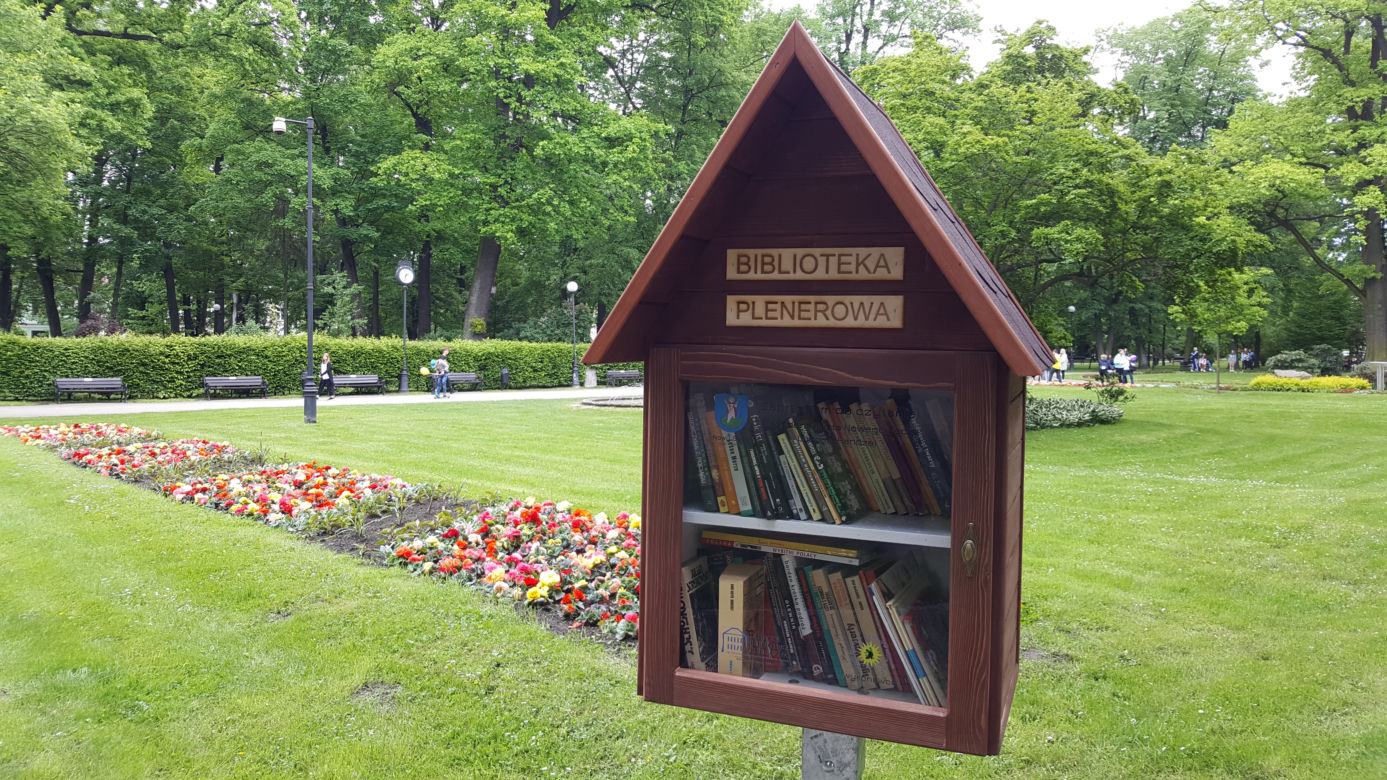 Plenerowa biblioteka w centrum Nowego Sącza