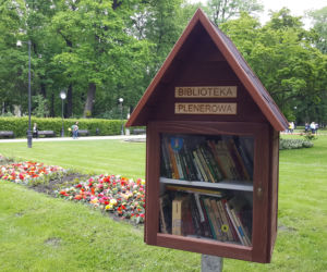 Plenerowa biblioteka w centrum Nowego Sącza