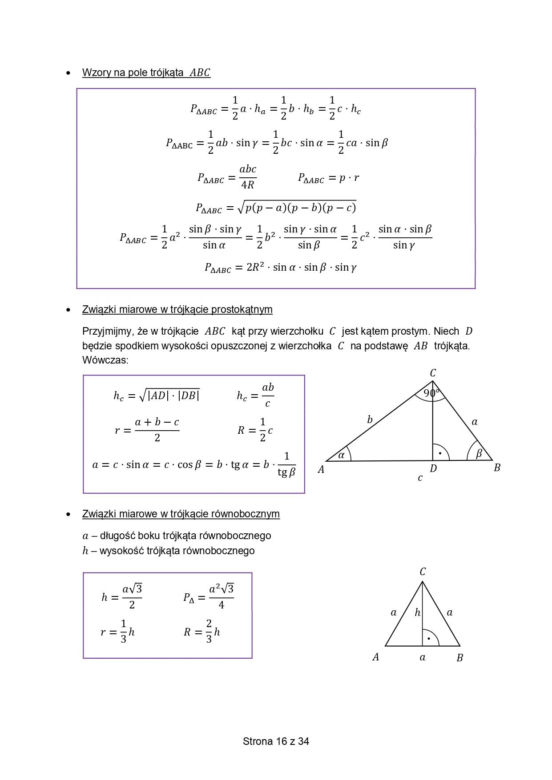 wzory matematyczne matura 2026