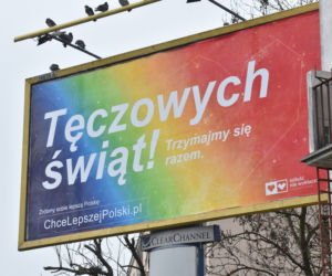 Tęczowych Świąt! Kontrowersyjny billboard w Toruniu