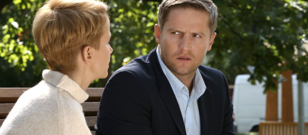 Barwy szczęścia odc. 1404. Marcel (Kamil Maćkowiak), Marta Walawska (Katarzyna Zielińska)