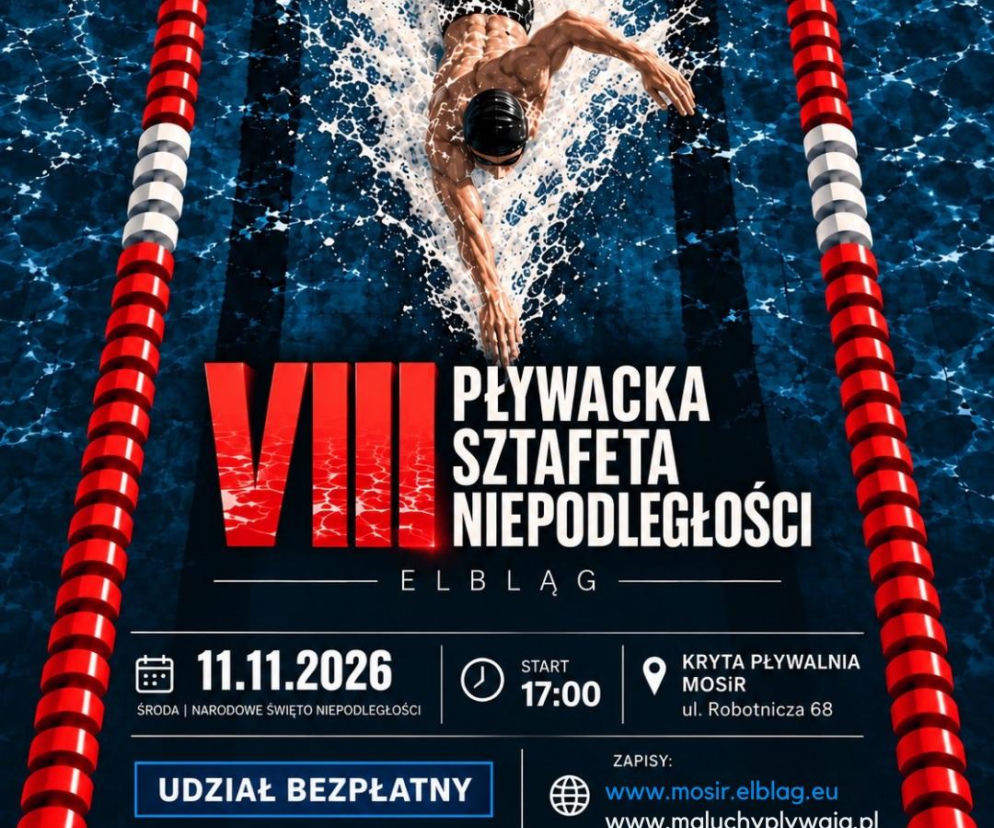 Wystartuj w VIII elbląskiej Pływackiej Sztafecie Niepodległości