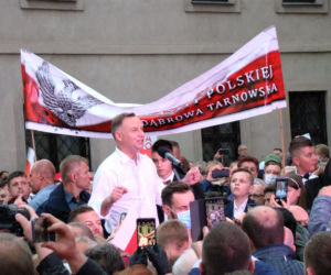Protest podczas wizyty Adrzeja Dudy