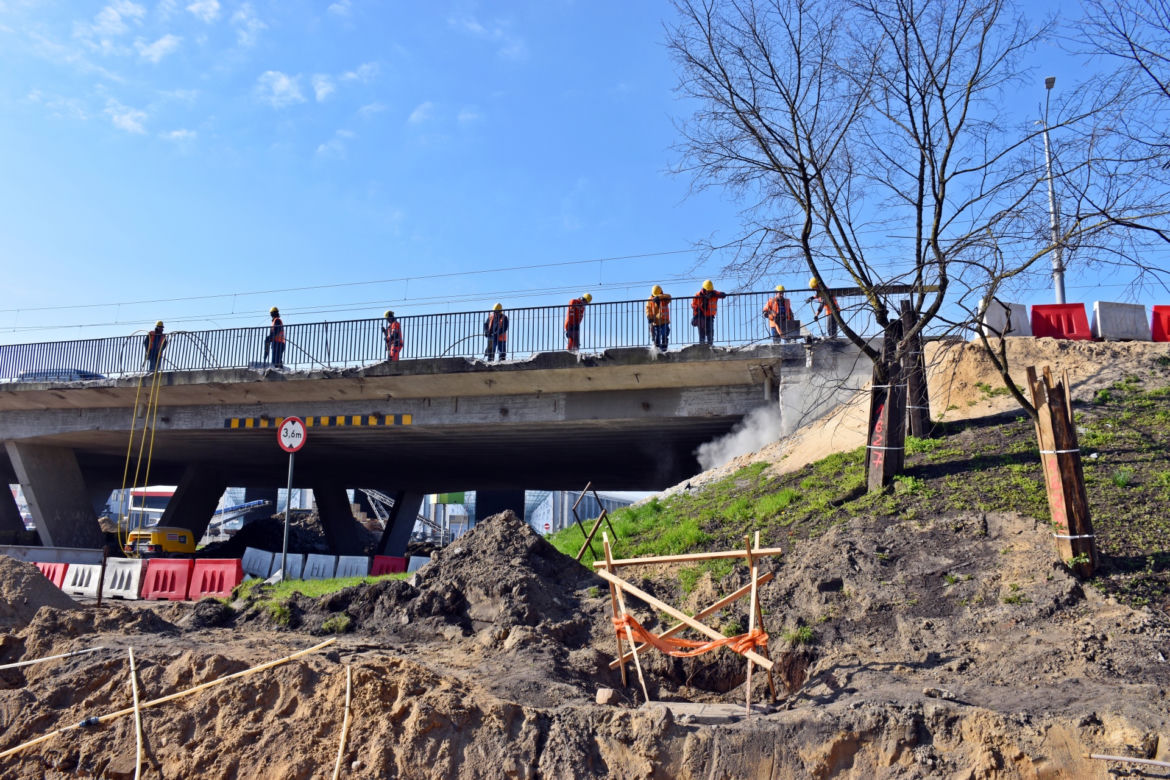 Przebudowa Estakady Pomorskiej - kwiecień 2021