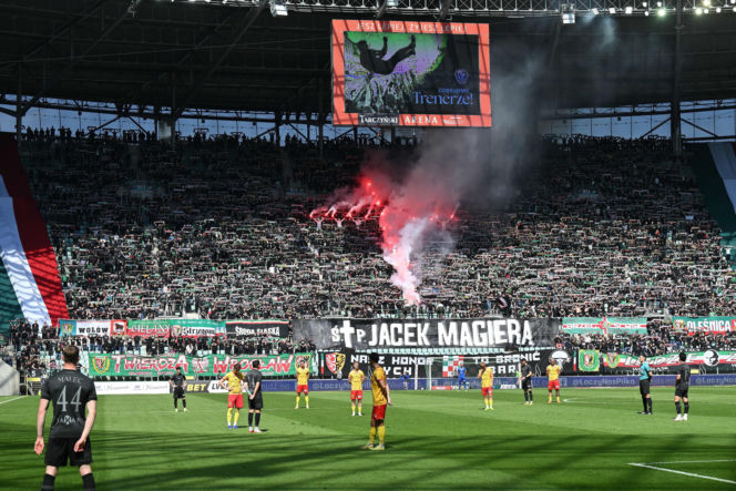 Kibice Śląska Wrocław żegnają Jacka Magierę