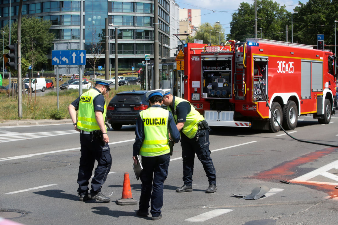 Wypadek na pl. Szyrockiego w Szczecinie
