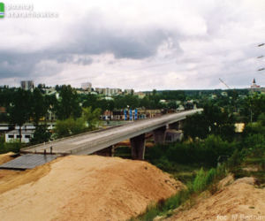 Budowa wiaduktu na trasie N-S Starachowice/ Listopad 1998