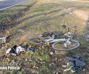 Wypadek z udziałem motocyklisty i rowerzysty w powiecie świebodzińskim