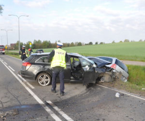 Wypadek na trasie Działdowo-Kozłowo. Dwie osoby w szpitalu