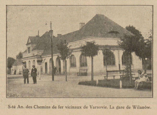 Budynek dworca kolei w Wilanowie, ul. Kostki Potockiego 31, w 1927 r.