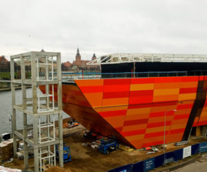 Budowa Morskiego Centrum Nauki w Szczecinie - styczeń 2021