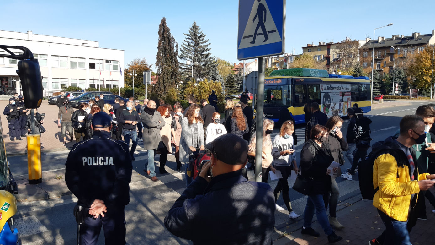Blokada drogi w Tarnowie - protest