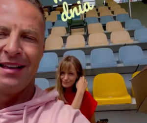 Barwy szczęścia nowy sezon na planie. Sebastian (Marek Krupski), Ola (Michalina Robakiewicz)