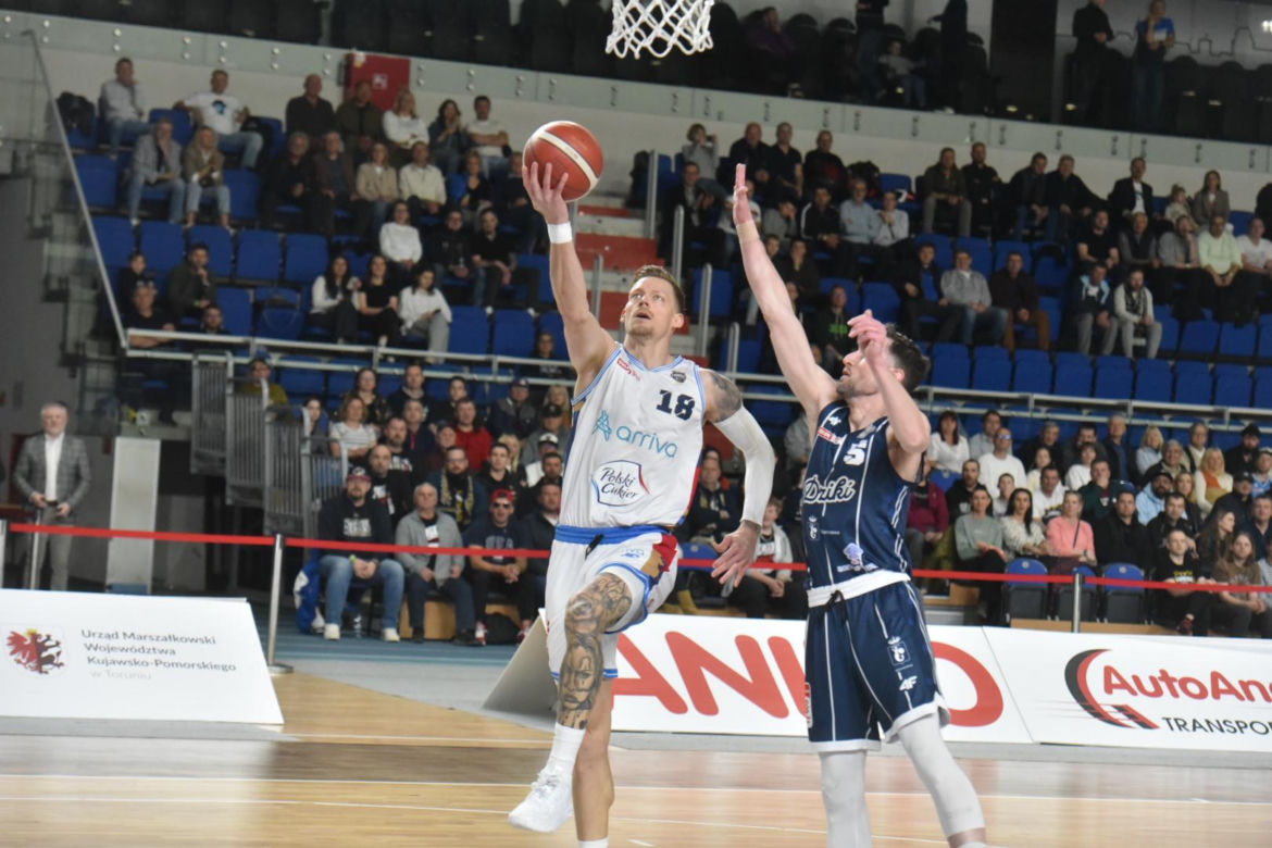 Arriva Polski Cukier Toruń - Dziki Warszawa 86:82, zdjęcia z pierwszego meczu fazy play-in