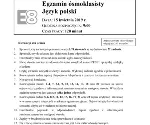 Egzamin ósmoklasisty z języka polskiego. Arkusze CKE 2019