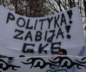 Manifestacja kibiców GKS Bełchatów