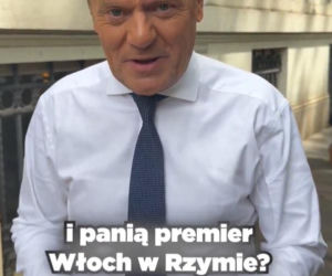 Premier Tusk skoczył na włoską pizzę! Pizza for Donald!